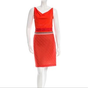 Red/orange missoni dress with black waist sz 4/40
